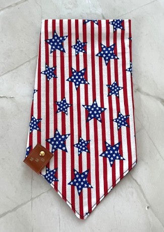 Patriotic Puppy Parade Over The Collar Bandana