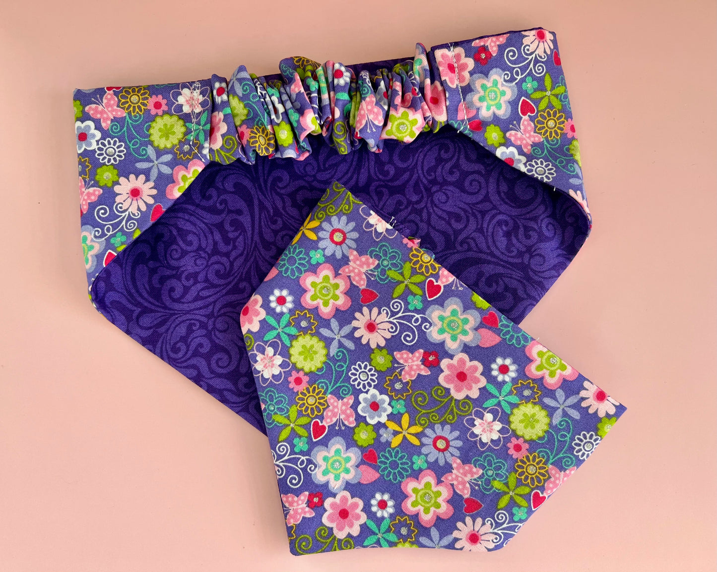 Purple Paws Dog Bandana