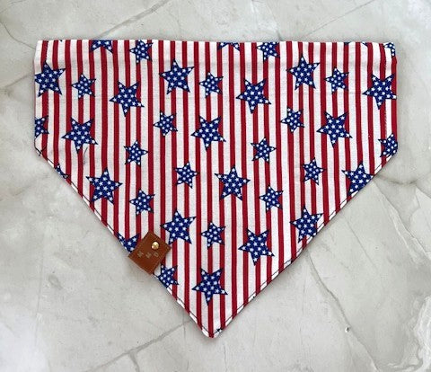 Patriotic Puppy Parade Over The Collar Bandana