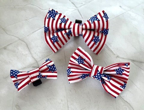 Patriotic Puppy Parade Bow Tie - Stars and Stripes Edition